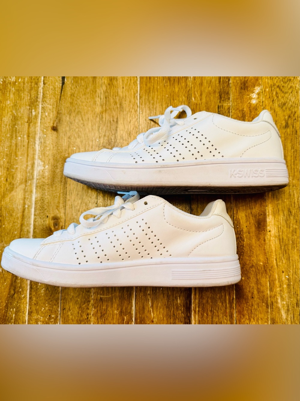 K-Swiss Brand Court Casper All White Casual Sneakers for everyday wear - Picture 7 of 10